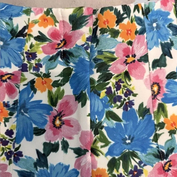 Zara retro taper fit floral pants- slacks. M - Picture 8 of 12